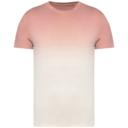 UNISEX ECO-FRIENDLY DIP DYE T-SHIRT - Dip Dye Petal Rose - colorimageurl