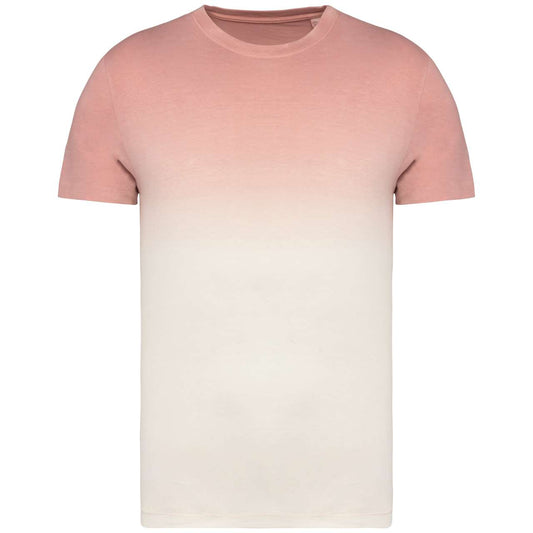 UNISEX ECO-FRIENDLY DIP DYE T-SHIRT - Dip Dye Petal Rose - colorimageurl