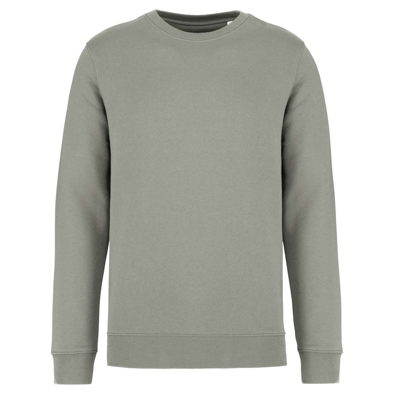 ECO-FRIENDLY UNISEX ROUND NECK SWEATSHIRT - Almond Green - colorimageurl