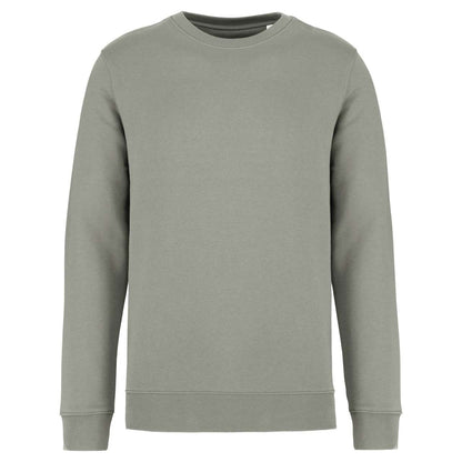ECO-FRIENDLY UNISEX ROUND NECK SWEATSHIRT - Almond Green - colorimageurl
