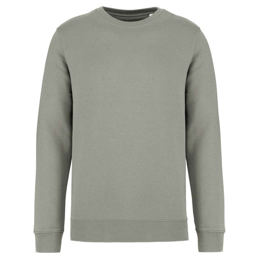 ECO-FRIENDLY UNISEX ROUND NECK SWEATSHIRT - Almond Green - colorimageurl