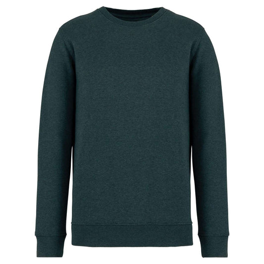 ECO-FRIENDLY UNISEX ROUND NECK SWEATSHIRT - Amazon Green Heather - colorimageurl