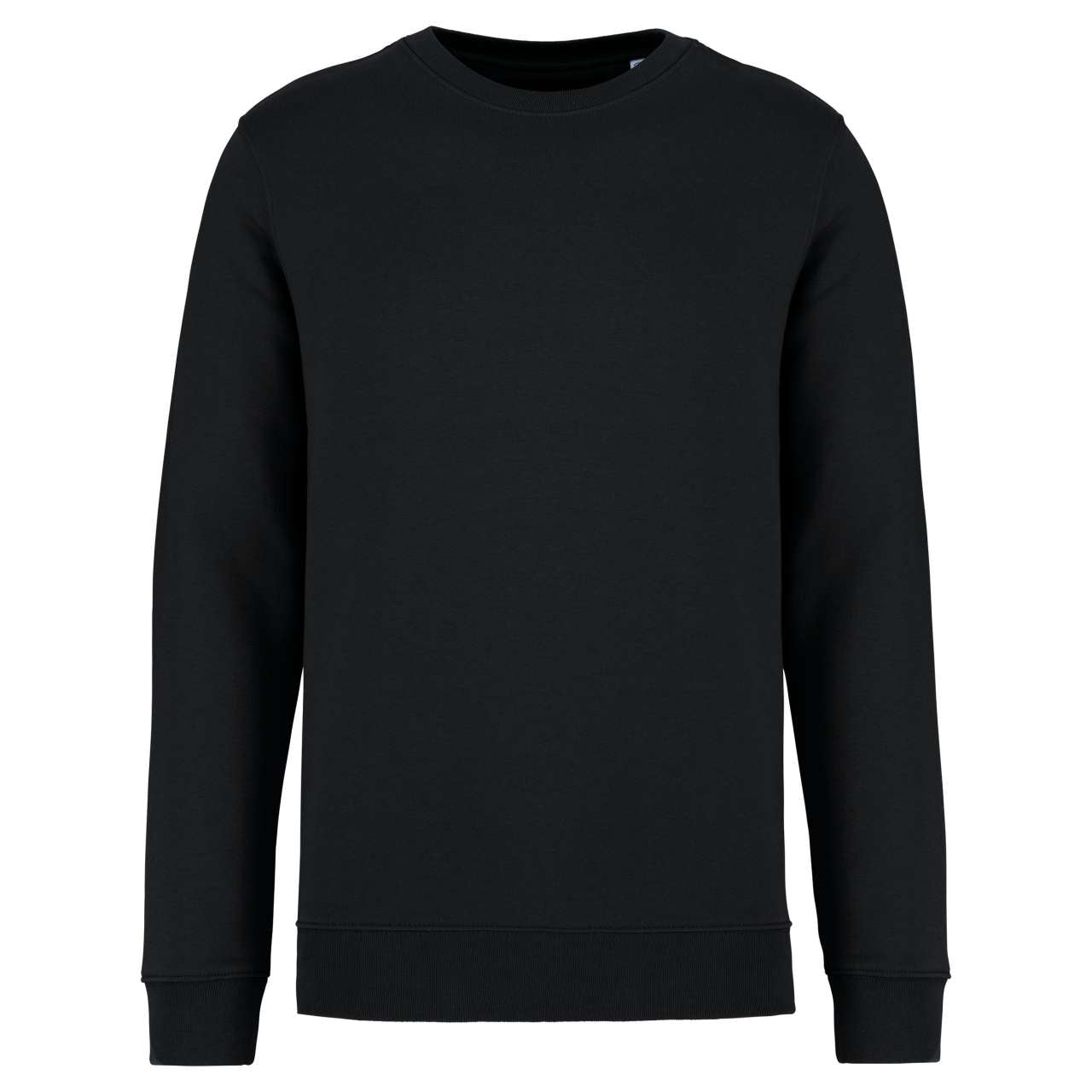 ECO-FRIENDLY UNISEX ROUND NECK SWEATSHIRT - Black - colorimageurl