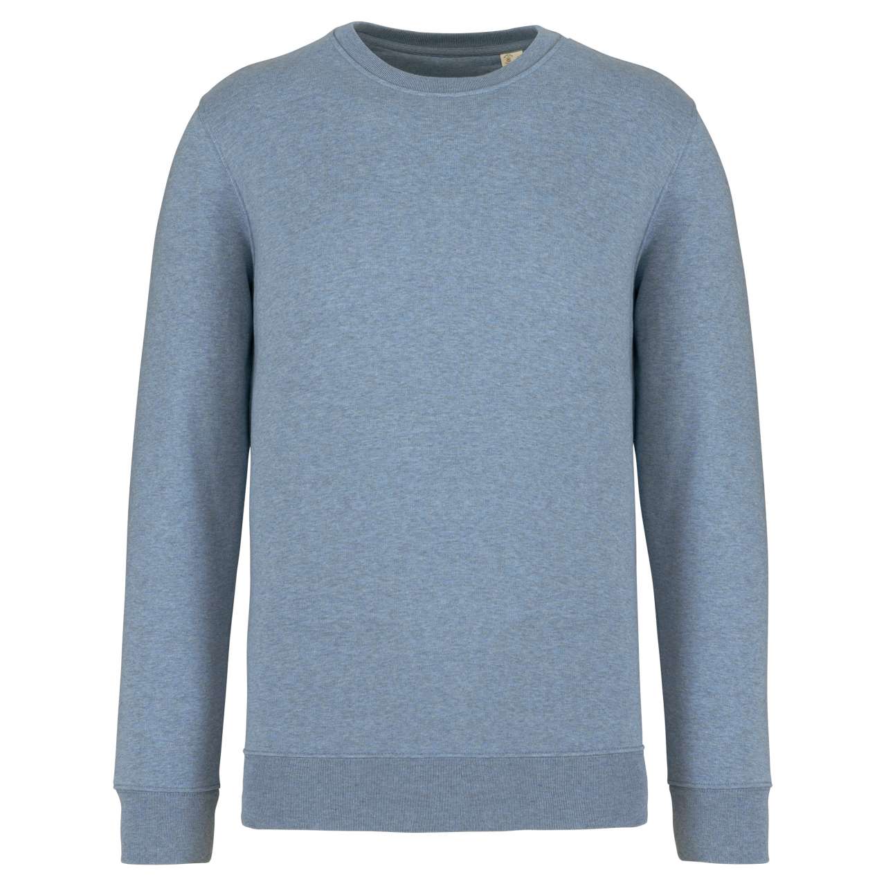 ECO-FRIENDLY UNISEX ROUND NECK SWEATSHIRT - Cool Blue Heather - colorimageurl