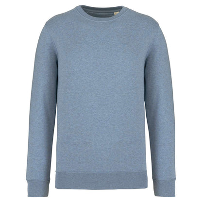 ECO-FRIENDLY UNISEX ROUND NECK SWEATSHIRT - Cool Blue Heather - colorimageurl