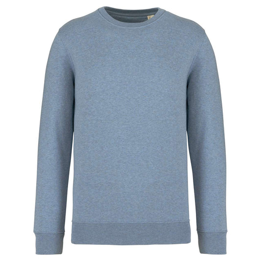 ECO-FRIENDLY UNISEX ROUND NECK SWEATSHIRT - Cool Blue Heather - colorimageurl