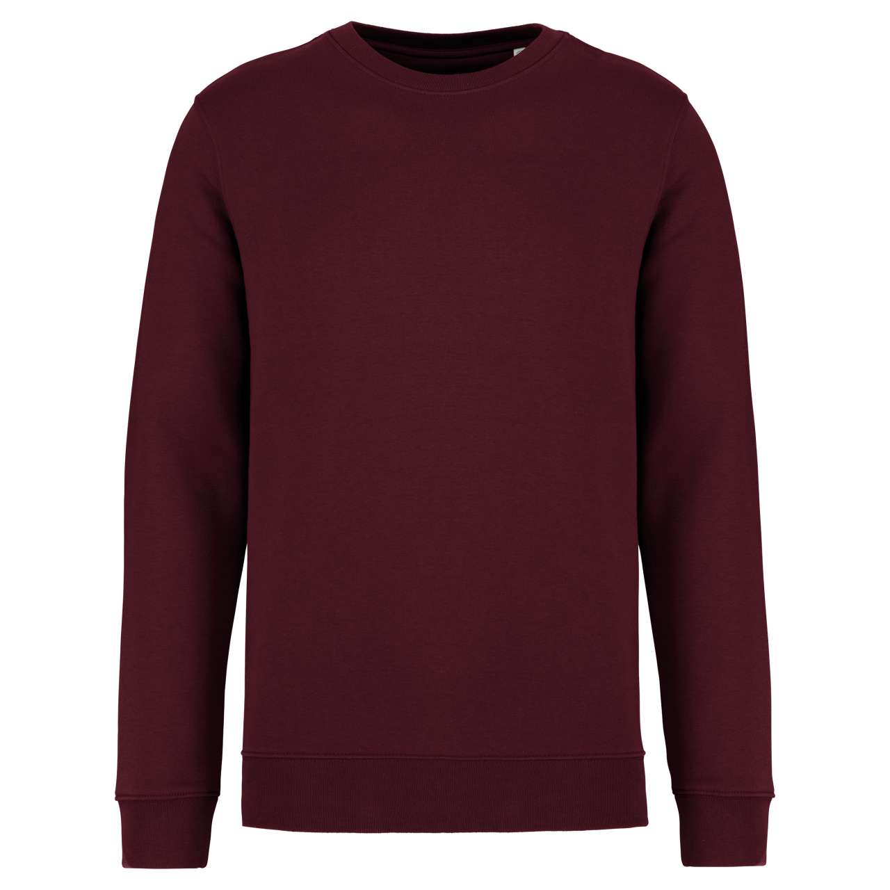 ECO-FRIENDLY UNISEX ROUND NECK SWEATSHIRT - Dark Cherry - colorimageurl