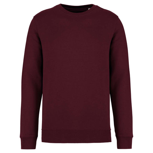 ECO-FRIENDLY UNISEX ROUND NECK SWEATSHIRT - Dark Cherry - colorimageurl