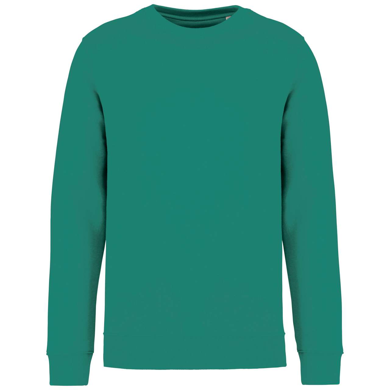 ECO-FRIENDLY UNISEX ROUND NECK SWEATSHIRT - Peacock Green - colorimageurl