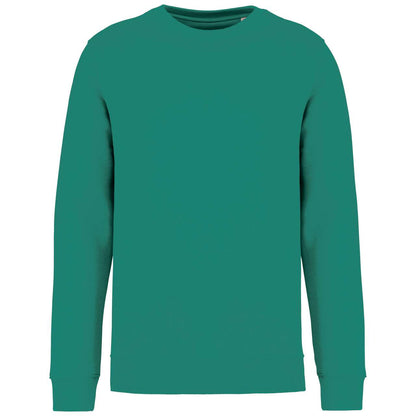 ECO-FRIENDLY UNISEX ROUND NECK SWEATSHIRT - Peacock Green - colorimageurl