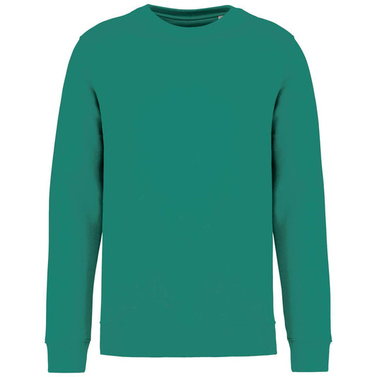 ECO-FRIENDLY UNISEX ROUND NECK SWEATSHIRT - Peacock Green - colorimageurl