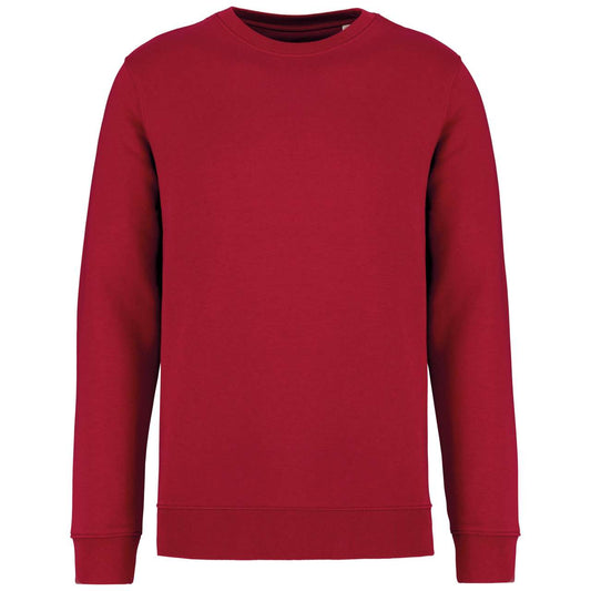 ECO-FRIENDLY UNISEX ROUND NECK SWEATSHIRT - Hibiscus Red - colorimageurl