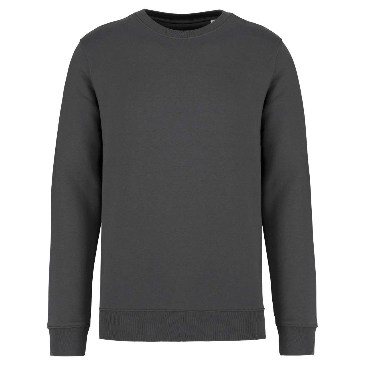 ECO-FRIENDLY UNISEX ROUND NECK SWEATSHIRT - Volcano Grey Heather - colorimageurl