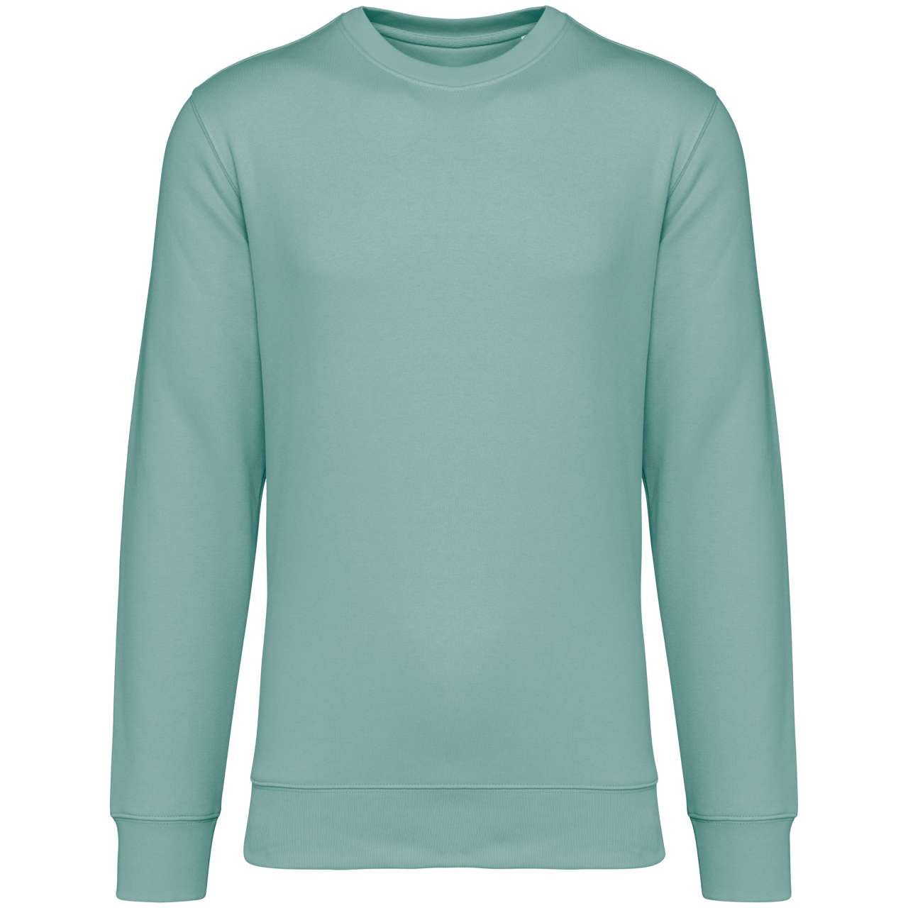 ECO-FRIENDLY UNISEX ROUND NECK SWEATSHIRT - Jade Green - colorimageurl