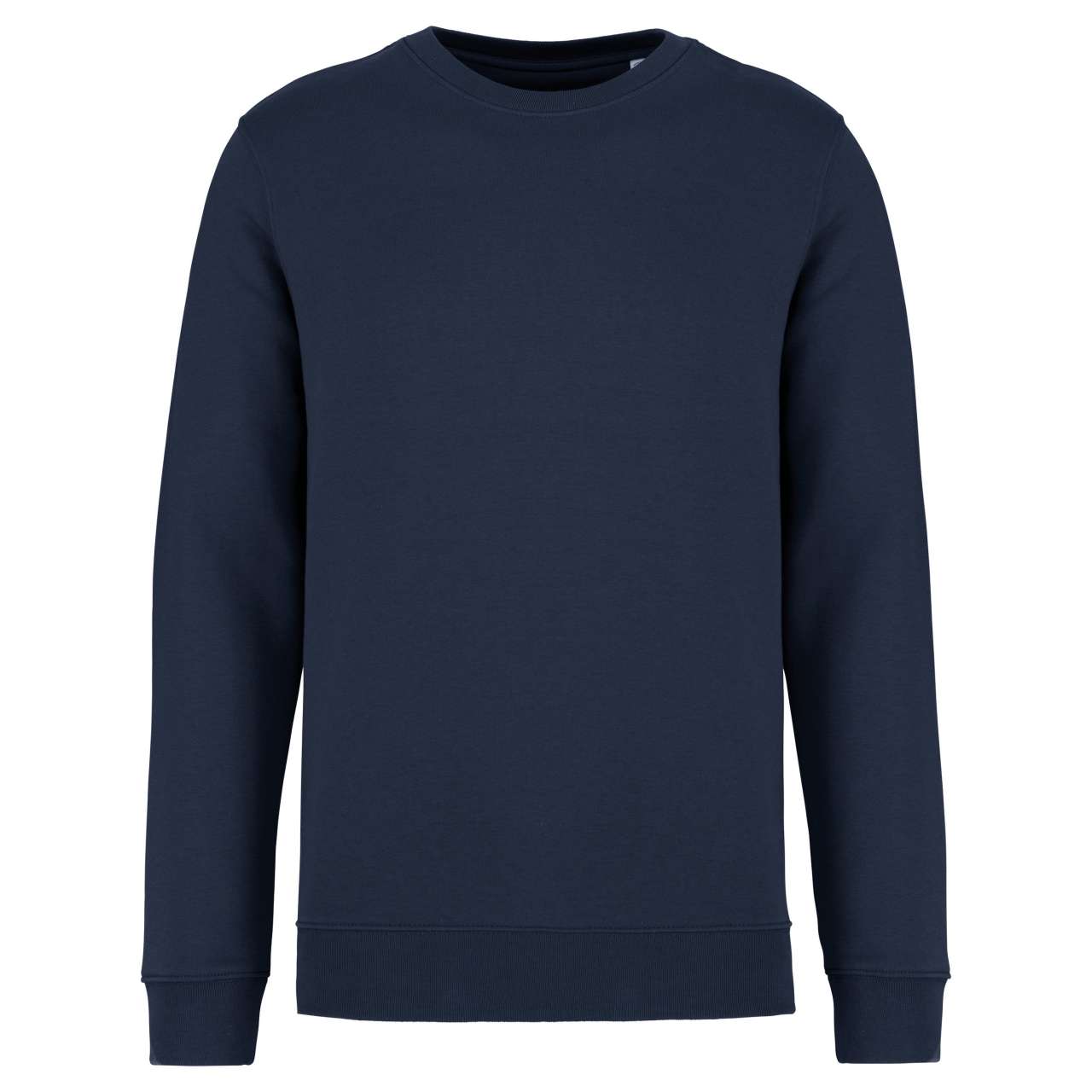 ECO-FRIENDLY UNISEX ROUND NECK SWEATSHIRT - Navy Blue - colorimageurl