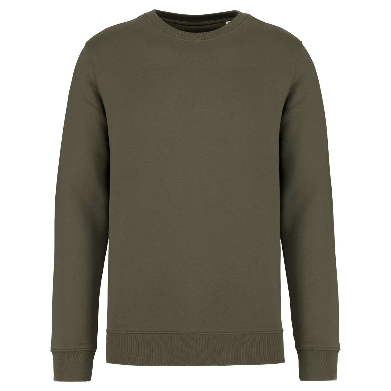 ECO-FRIENDLY UNISEX ROUND NECK SWEATSHIRT - Organic Khaki - colorimageurl