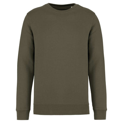 ECO-FRIENDLY UNISEX ROUND NECK SWEATSHIRT - Organic Khaki - colorimageurl