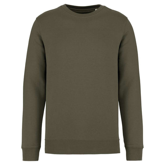 ECO-FRIENDLY UNISEX ROUND NECK SWEATSHIRT - Organic Khaki - colorimageurl