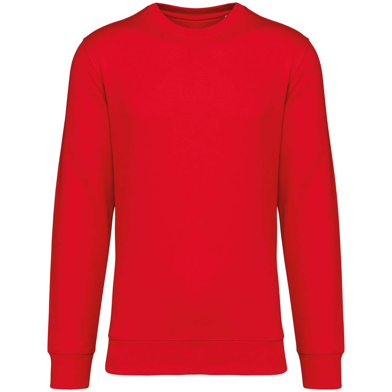 ECO-FRIENDLY UNISEX ROUND NECK SWEATSHIRT - Poppy Red - colorimageurl