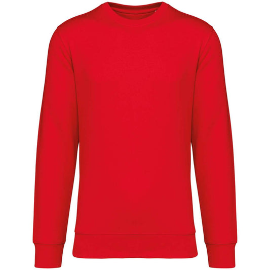 ECO-FRIENDLY UNISEX ROUND NECK SWEATSHIRT - Poppy Red - colorimageurl