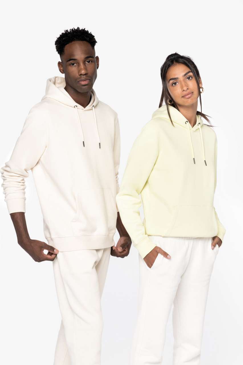 ECO-FRIENDLY UNISEX HOODED SWEATSHIRT - Almond Green - modelimageurl