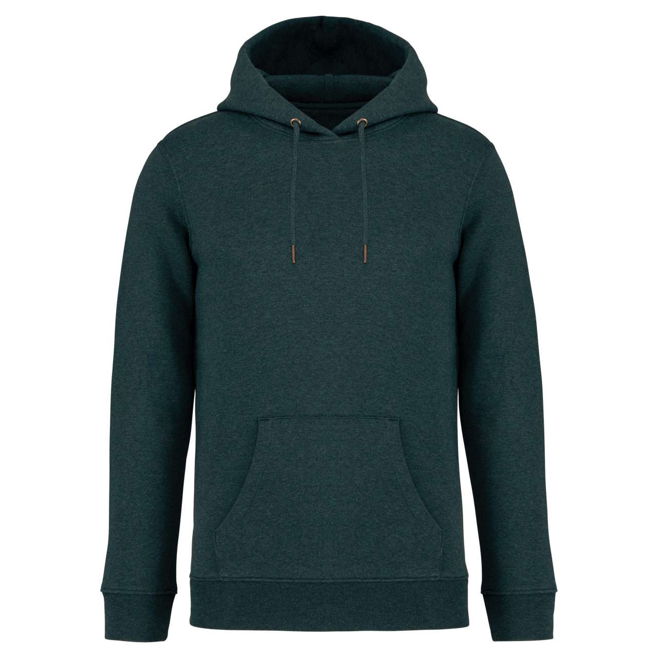 ECO-FRIENDLY UNISEX HOODED SWEATSHIRT - Amazon Green Heather - colorimageurl