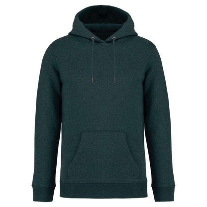 ECO-FRIENDLY UNISEX HOODED SWEATSHIRT - Amazon Green Heather - colorimageurl