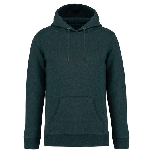 ECO-FRIENDLY UNISEX HOODED SWEATSHIRT - Amazon Green Heather - colorimageurl