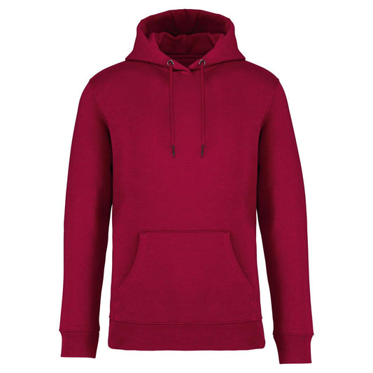 ECO-FRIENDLY UNISEX HOODED SWEATSHIRT - Hibiscus Red - colorimageurl