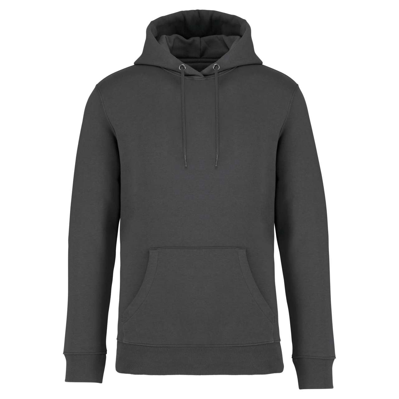 ECO-FRIENDLY UNISEX HOODED SWEATSHIRT - Volcano Grey Heather - colorimageurl