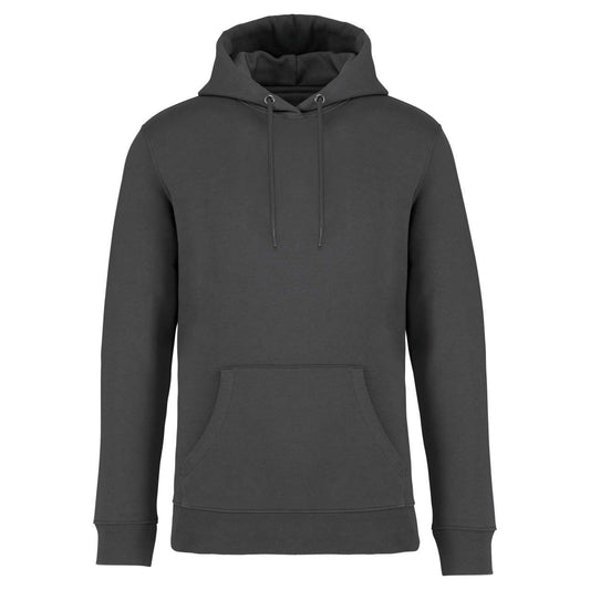 ECO-FRIENDLY UNISEX HOODED SWEATSHIRT - Volcano Grey Heather - colorimageurl