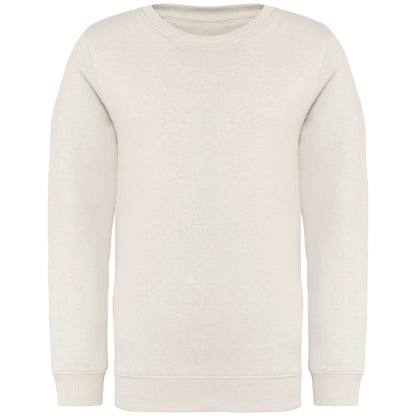 KIDS' ECO-FRIENDLY ROUND NECK SWEATSHIRT - Ivory - colorimageurl