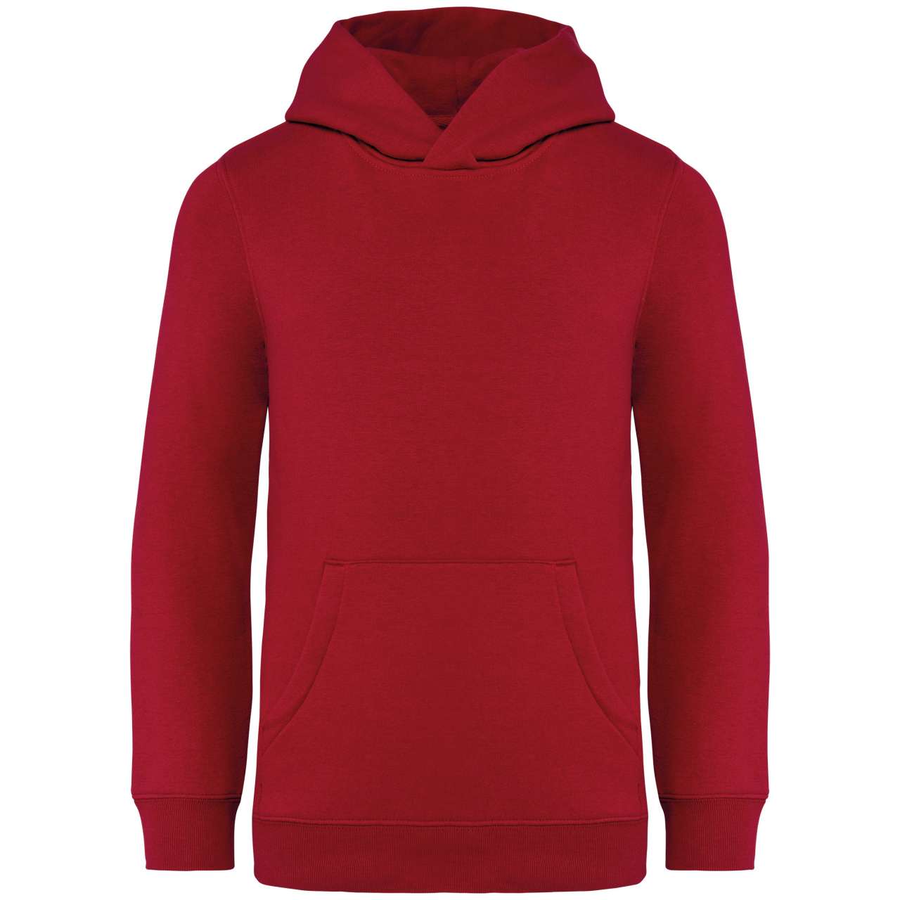 KIDS’ HOODED SWEATSHIRT - Hibiscus Red - colorimageurl