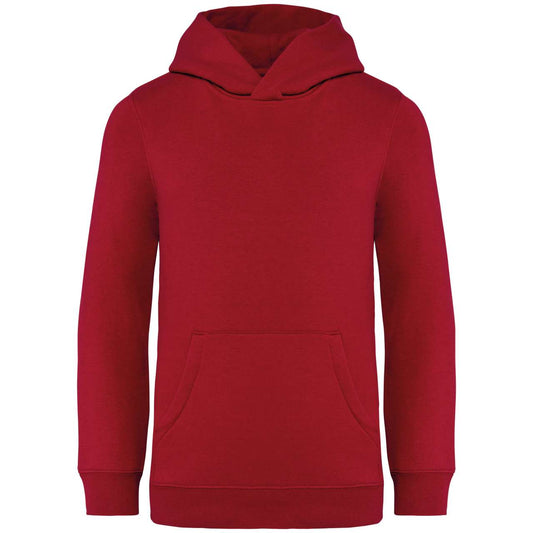 KIDS’ HOODED SWEATSHIRT - Hibiscus Red - colorimageurl