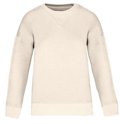 ECO-FRIENDLY LADIES’ DROP-SHOULDER SWEATSHIRT - Ivory - colorimageurl