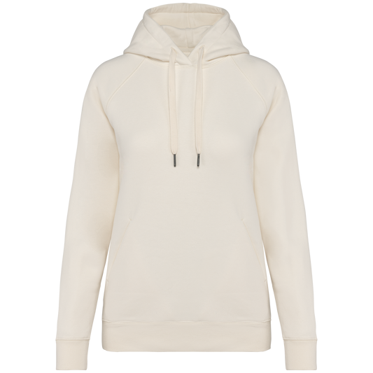 LADIES' ECO-FRIENDLY RAGLAN HOODED SWEATSHIRT - Ivory - colorimageurl