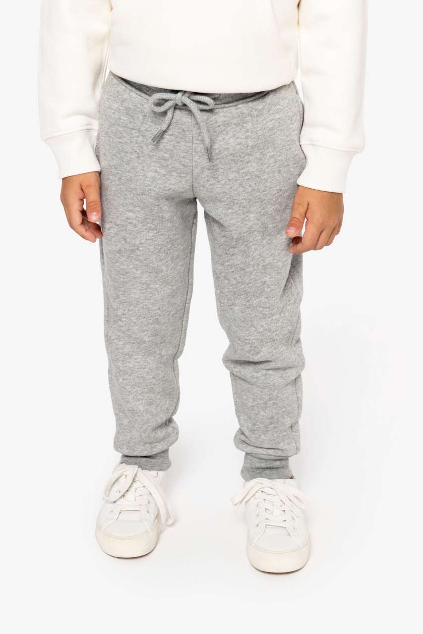 KIDS’ JOGGING TROUSERS - Black - modelimageurl