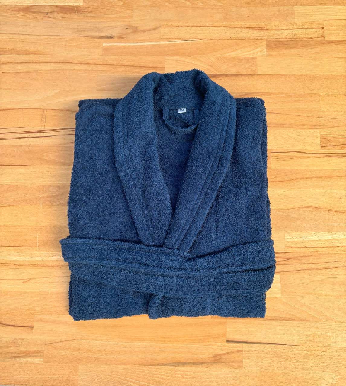 OLIMA TERRY BATHROBE - Marine Blue - colorimageurl