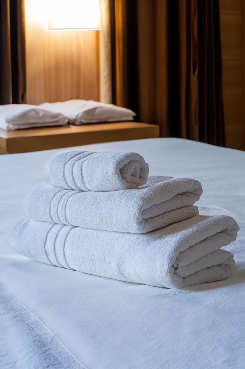 OLIMA HIGH-QUALITY HOTEL TOWEL - White - modelimageurl