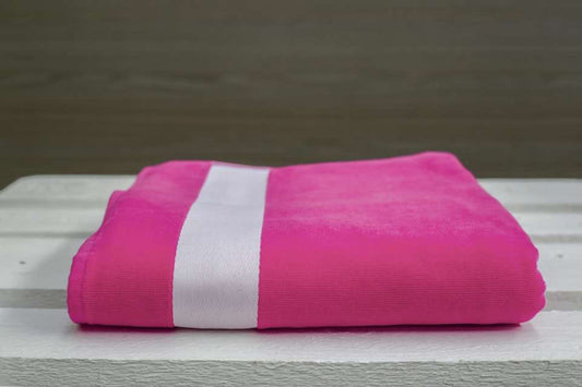 OLIMA VELOUR BEACH TOWEL - Heliconia - colorimageurl