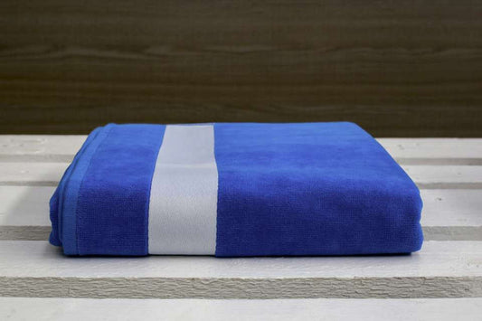 OLIMA VELOUR BEACH TOWEL - Royal - colorimageurl