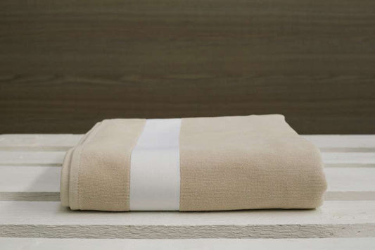 OLIMA VELOUR BEACH TOWEL - Sand - colorimageurl