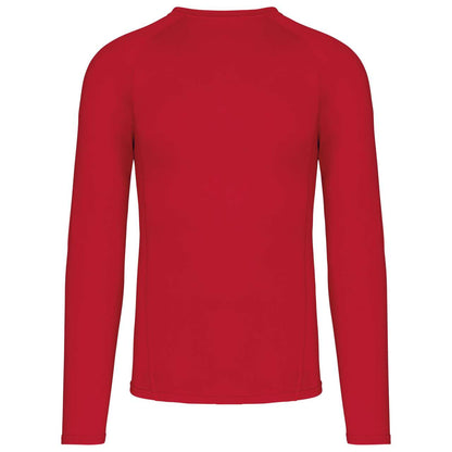 ADULTS' LONG-SLEEVED BASE LAYER SPORTS T-SHIRT - Sporty Red - Additional