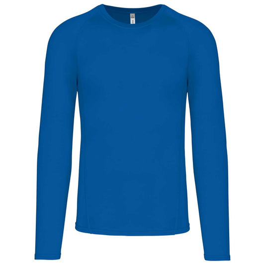 ADULTS' LONG-SLEEVED BASE LAYER SPORTS T-SHIRT - Sporty Royal Blue - Main