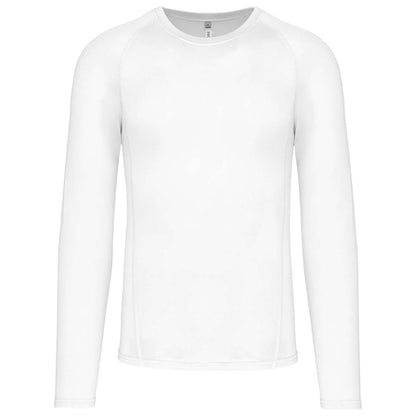 ADULTS' LONG-SLEEVED BASE LAYER SPORTS T-SHIRT - White - Main