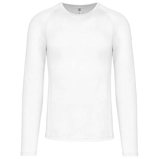 ADULTS' LONG-SLEEVED BASE LAYER SPORTS T-SHIRT - White - Main
