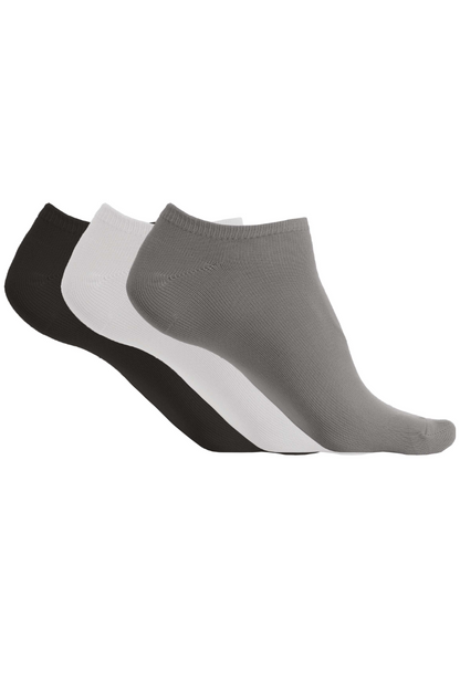 MICROFIBRE TRAINER SOCKS - PACK OF 3 PAIRS - Storm Grey/White/Black - Model