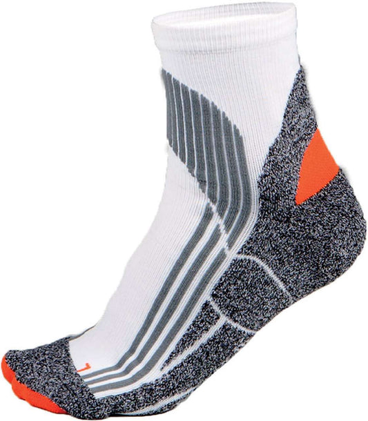 TECHNICAL SPORTS SOCKS - White/Grey/Orange - Main