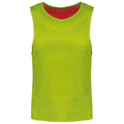 MULTI-SPORTS REVERSIBLE BIB - Sporty Red/Fluorescent Green - Additional