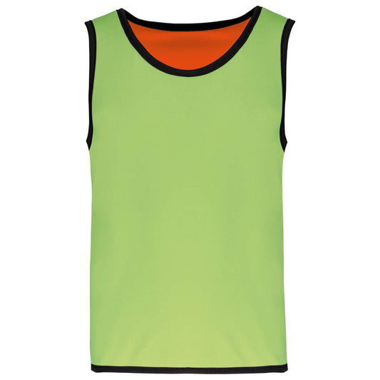KID'S REVERSIBLE RUGBY BIB - Lime/Spicy Orange - colorimageurl